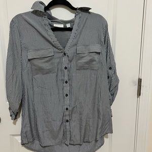 Black and white combination full sleeve tops.